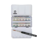 Schmincke - HORADAM AQUARELL color box with 12 finest watercolor 12 x small pans and Brush - Image 3