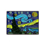 Vincent van Gogh "The Starry Night" Enamel Pin - Image 2