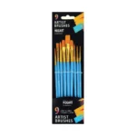 MOGART, Artist Brushes, Nylon, 9pc Assorted tip Size