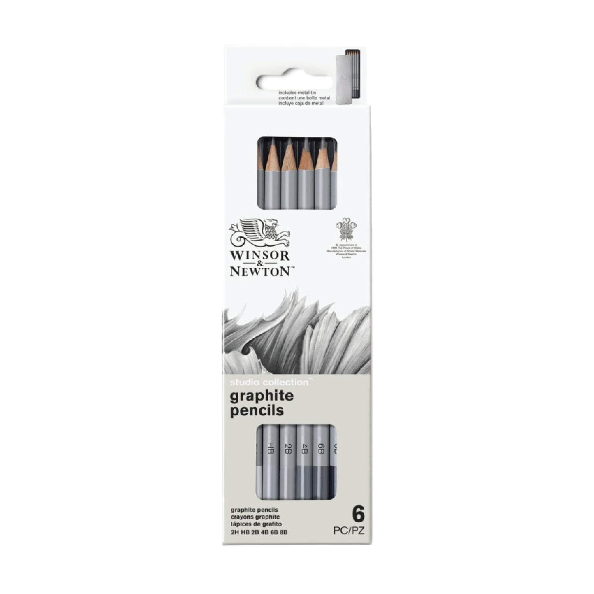Pencil set WN 6 pcs Graphite Pencils Winsor & Newton - Pencil set WN 6 pcs Graphite Pencils - Image 1